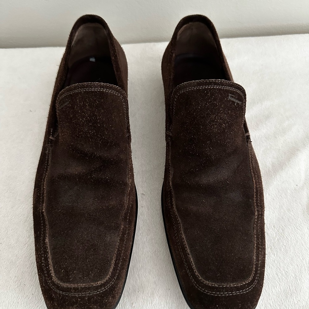 SALVATORE FERRAGAMO BROWN SUEDE MENS SIZE 8